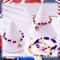 4th of July DIY Bead Kit (1608pcs), Patriotic USA Flag Color Beads, Stars, Letters & Charms for Jewelry & Craft Supplies